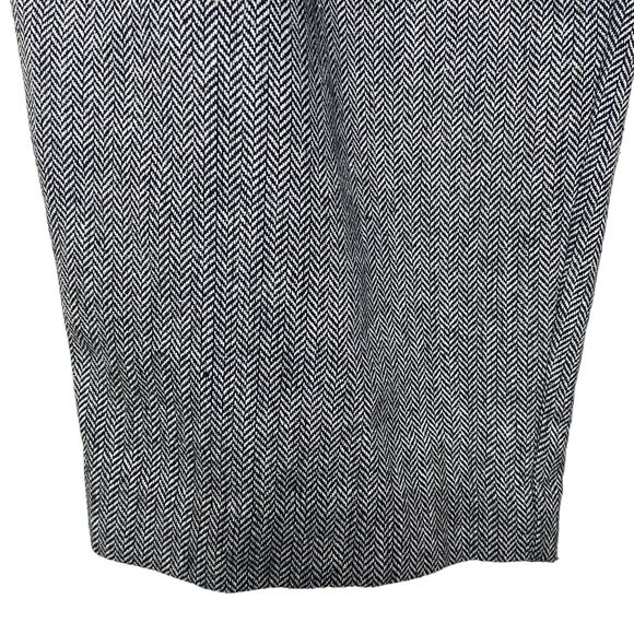 Eloquii Pants Size 18 Paperbag Herringbone Gray Black White High Rise - Picture 8 of 14